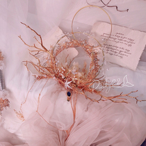 Hand bouquet Bride wedding Elegant lion and deer theme high-end custom wedding pure handmade hand-carried hand bouquet