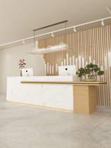 New Chinese style marble front desk reception desk hotel bar cashier company counter table office work hall