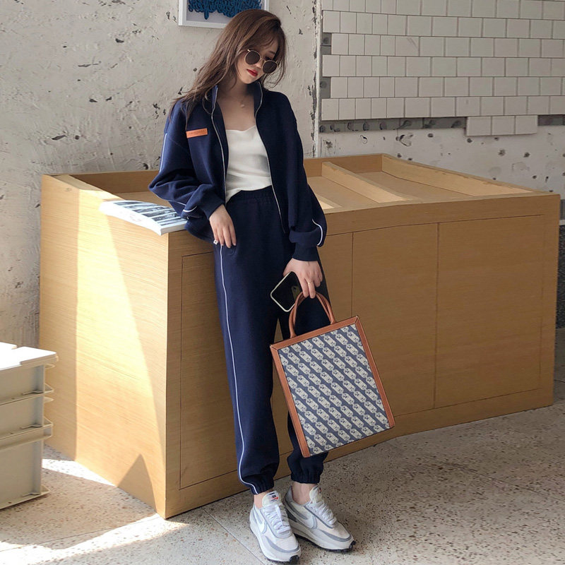 European Station Leisure Sports Suit Women Fashion Foreign Pie 2022 New Spring Autumn Winter Loose big size Two sets