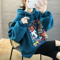 Флисовая сексуальная осенняя короткая мультяшная толстовка с капюшоном, в западном стиле, увеличенная толщина