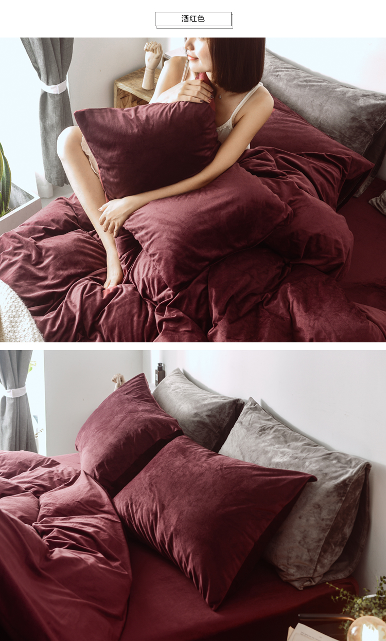 Nhật Bản nhỏ gọn rắn màu nhung riêng phong bì gối 48 * 74 mùa thu áo gối đơn và giường ngủ mùa đông - Gối trường hợp gối cao su non