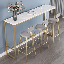 Bar chair iron Nordic ins creative dining table golden backrest Internet celebrity high stool simple lift cafe