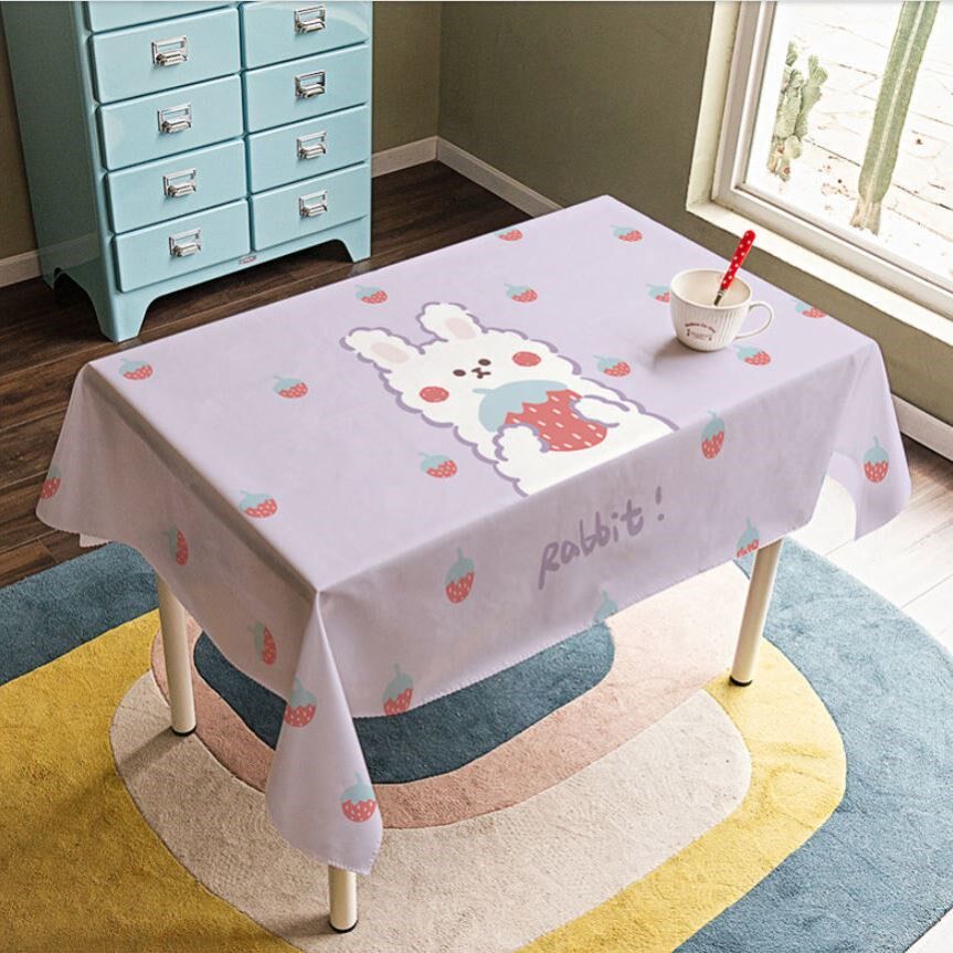 Table Cloth Anti-Burn-Free Lace Suede Cloth Table Cloth Nordic Tea Table Mat Desk Ins Student Cloth Art.