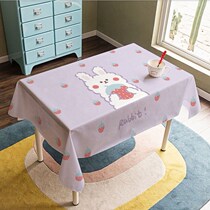 Table Cloth Anti-Burn-Free Lace Suede Cloth Table Cloth Nordic Tea Table Mat Desk Ins Student Cloth Art.