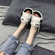 Slippers Men Summer 2020 new personality net infrared wearing lovers trendy Han version outdoor beach non-slip lined sandals