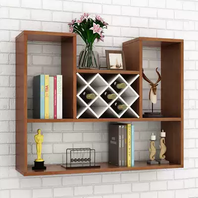 Creative Wall wine rack rack home dining room wall decoration wall-mounted red wine Lattice Diamond Cross