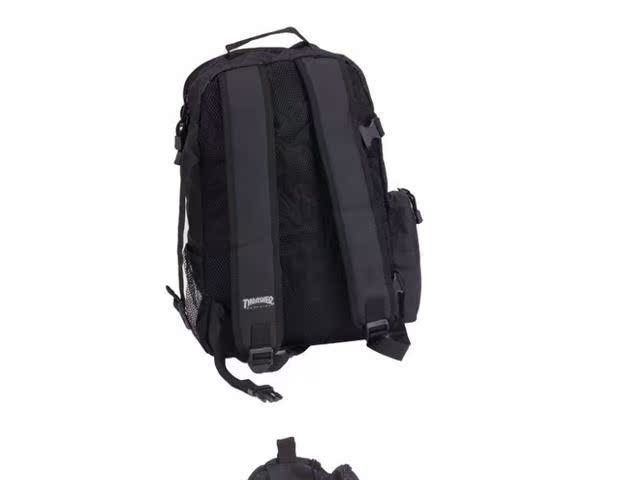 THRASHER gói ba lô thời trang trượt ván phong cách Harajuku du lịch ngoài trời máy tính xách tay cặp sinh viên cuốn sách ba lô - Ba lô balo da
