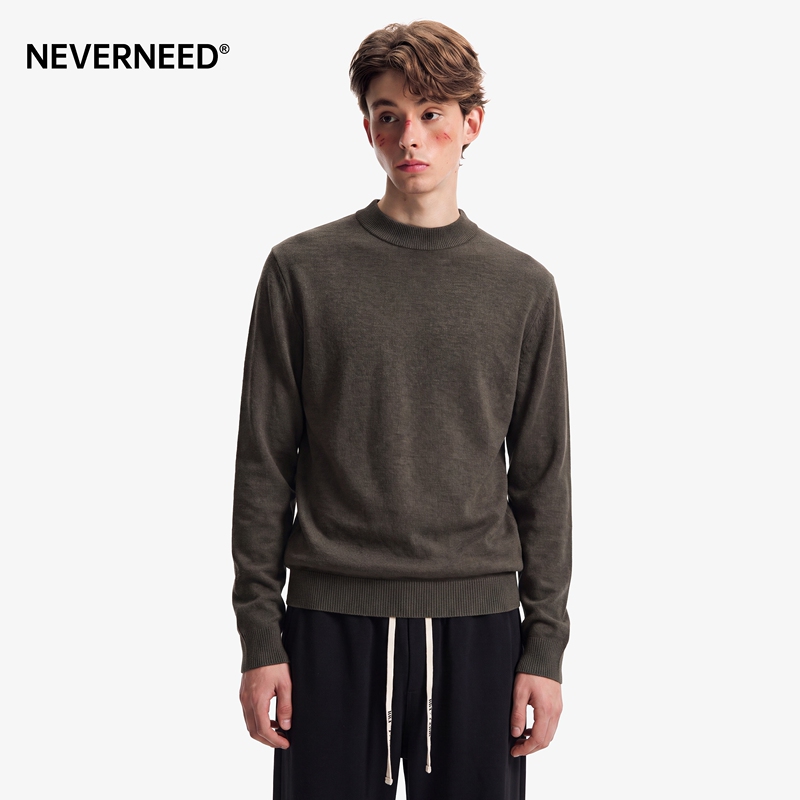 Neverneed Pure Color Wool Sweater for Men and Women, Winter American-Style Cleanfit Pullover Long-Sleeved Top Neverneed Pure Color Wool Sweater for Men and Women, Winter American-Style Cleanfit Pullover Long-Sleeved Top