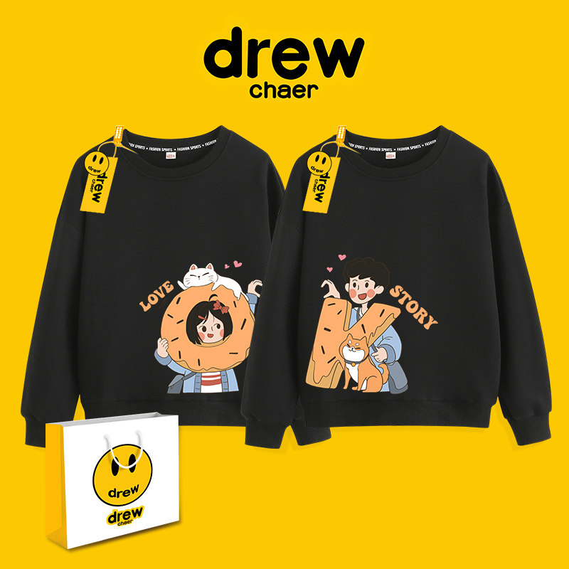 OK printed fun Weater children's letter pattern Spring and autumn money boy girl handsome and thin new trend blouses-Taobao