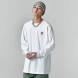 BIG FOR SAM Брендовая приятная телу демисезонная утепленный лонгслив, в американском стиле, оверсайз