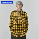 BIG FOR SAM Tide, осенняя рубашка в стиле хип-хоп для влюбленных, в американском стиле, свободный крой