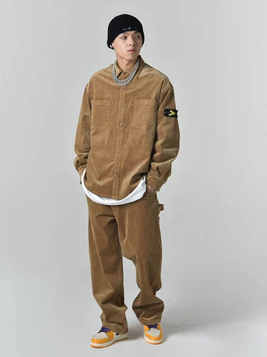 BIG FOR SAM Вельветовая лампа, штаны для отдыха в стиле хип-хоп, в американском стиле, свободный прямой крой