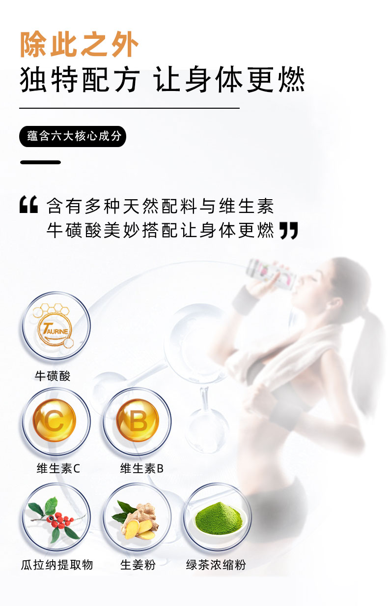 美国 燃力士Celsius 0糖0脂0卡路里 运动饮料  300m*24罐 图4