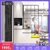  Entrance entrance cabinet shoe cabinet one simple living room partition cabinet Modern high-gloss imitation marble door panel screen cabinet