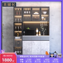  Dining side cabinet wall living room household light luxury wine cabinet Dining room cabinet Kitchen cupboard Modern minimalist wall side cabinet Glass cabinet