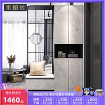  Living room light luxury wind partition cabinet door entrance cabinet shoe cabinet integrated modern simple screen cabinet Large capacity foyer cabinet