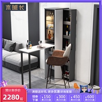  Nordic folding bar home modern minimalist wine cabinet partition cabinet one small apartment multi-function creative bar table