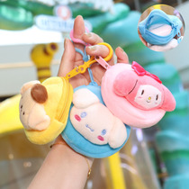 Mini headphone bag coin bag cute round student coin purse female bag pendant car key accessories small bag gift