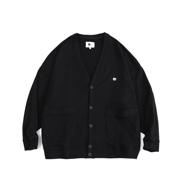 Ayudai ຍີ່ປຸ່ນພາກຮຽນ spring ຄໍ V ສີແຂງ embroidered knitted cardigan ວ່າງ lazy ວັນນະຄະດີແບບ retro ຜູ້ຊາຍແລະແມ່ຍິງ jacket