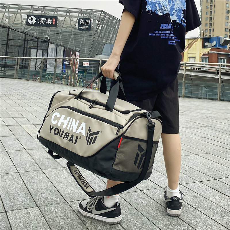 Fashion Waterproof Travel Bag Men Super Large Capacity Multifunction SHOULDER BAG DOUBLE SHOULDER BAG INDEPENDENT SHOES POSITION HAND LUGGAGE BAG WOMAN