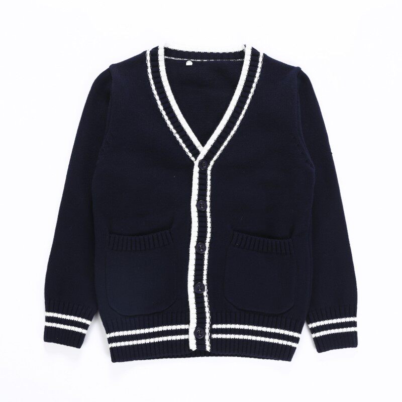 British style school uniforms Autumn and winter kindergarten uniforms primary and secondary school students Tibetan long-sleeved sweater set children's class uniforms spot