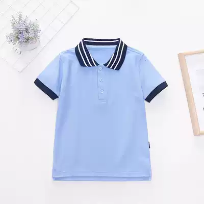 Primary and secondary school uniforms suit College wind British yuan fu summer lake short-sleeved tops kindergarten POLO