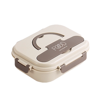 Extra long insulated lunch box for office workers and primary school students microwaveable and reheatable lunch box with rice bucket 3417