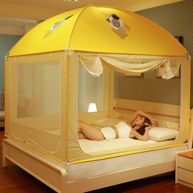 Mosquito nets Home 2022 new free installation Mongolia Pack Anti-fall Children's bedroom convenient to remove and wash encrypted dust protection fence