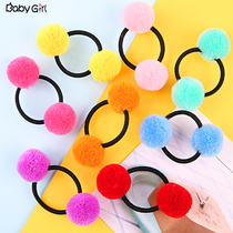 Korean hair accessories Children cute hair ball hair rope girl tie hair rubber band hair circle Baby does not hurt hair head rope headdress