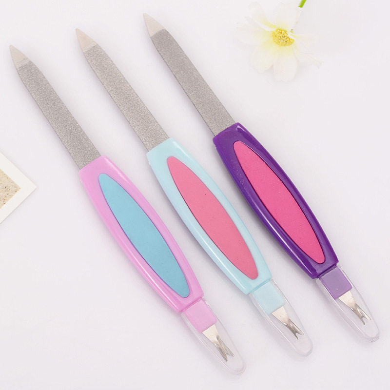 Multifunctional nail file stainless steel scrub belt to remove dead skin knife does not hurt the skin and is not easy to deform nail tool