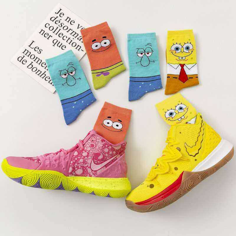 Trendy Couple Socks, Spongebob Ball Socks, Patrick Star Cartoon Cute Socks, Ins Cotton Socks, Sports Socks