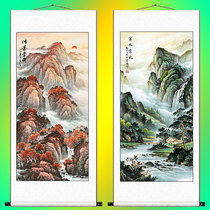 Water-Rich Long painting landscape painting Burnin Up feng shui painting lucky patron transport paintings easy calligraphy and painting