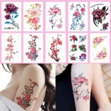 Водостойкие тату наклейки, наклейка, в цветочек, долговременный эффект, можно стирать