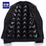 Флисовая шерстяная демисезонная утепленная куртка, пальто, для среднего возраста, свободный крой