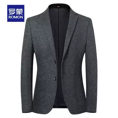 Romon Romon 2021 suit men Youth Business Leisure small suit men jacket slim wool single West tide