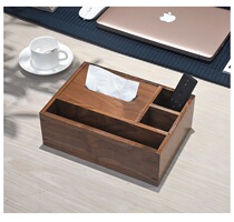 Black Walnuts Wood Decorated Paper Towel Box Living Room Real Wood Minimalist Restaurant Napkin Light Lavish Hotel Home Draw Paper Boxes