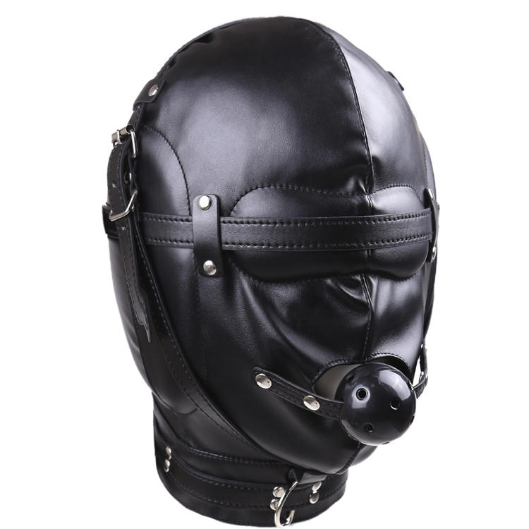 Sexy adult sm alternative master-slave fully enclosed with mouth plug headgear fun mask mask master-slave husband and wife supplies