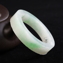 79 Jade Bracelet Female Fei Live Natural Burmese Jade Bracelet Ice Glutinous Species Floating Green Flower C1902-57