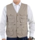 Trung niên xuân và mùa thu ngoài trời nhiều túi nam cotton thoáng khí vest vest vai câu cá phóng viên vest vest áo khoác đông nam