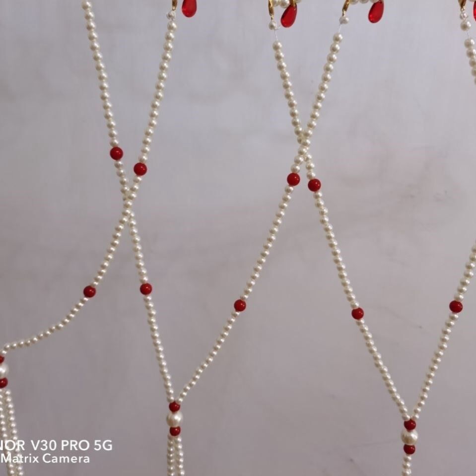 Heavy Work Pearl Waist Chain Hanfu 100 Hitch Classical Wind Accessories Foreign Dress Show and Wedding Bride to decorate the belt