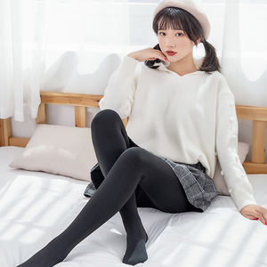 光腿肉色打底裤女秋冬保暖加绒加厚