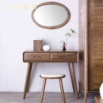 Shishang Yaxuan Full solid wood dresser Simple makeup table Small apartment dressing table Nordic Walnut makeup table