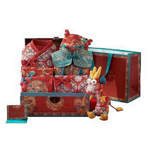 ShiningMoment baby gift box Chinese style dragon and phoenix baby newborn gift package hundred days full moon gift national trend