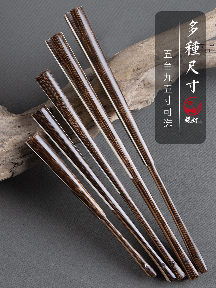 7-9.5inch Wenwan All-Bamboo Folding Fan, Guanyin Bamboo, Unisex, for Handling and Collecting, Rice Paper Suzhou Craft Fan Surface, Chinese Style