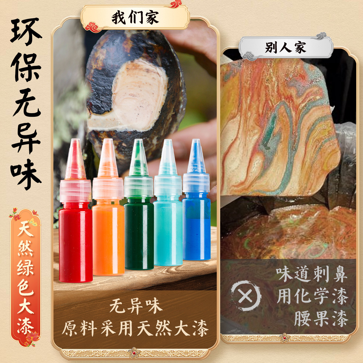 Wholesale 100 Sets of Intangible Cultural Heritage DIY Lacquer Fan Material Kits, Complete Fan Set with Natural Lacquer Paint, White Round Fan Bleaching Paint Set