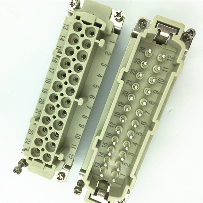 Heavy-duty connector aviation plug hot runner connector male insert core HDC-HE-024-M F 24 core