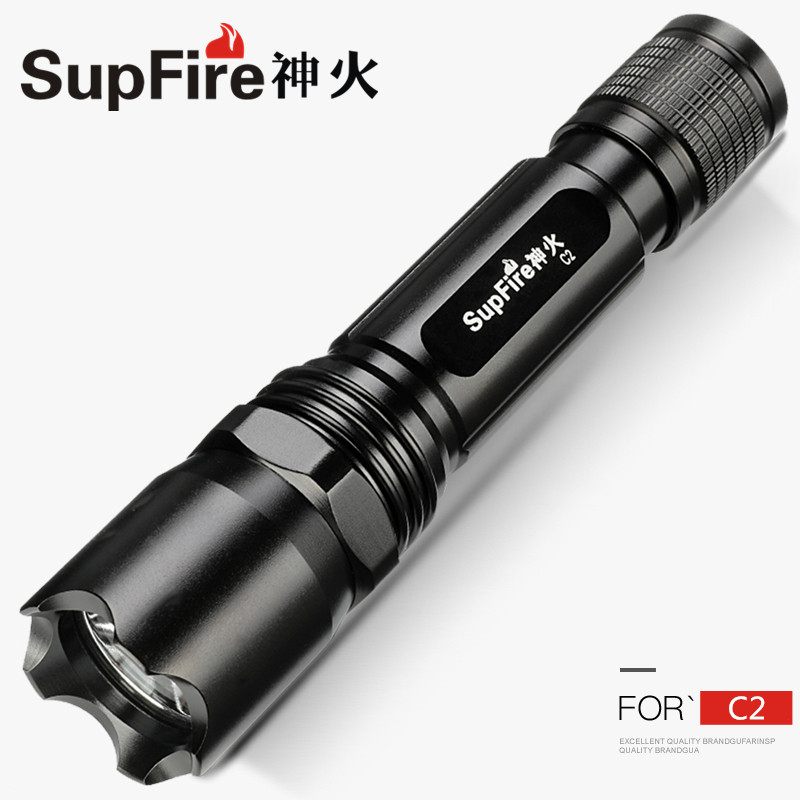 God Fire C2 Intense Light Flashlight can USB Straight charge Mini anti-body small portable ultra bright student Outdoor Spotlight