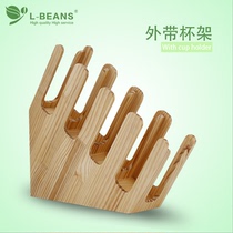 LBEANS wooden coffee cup holder milk tea bar outside with cup holder injection molding Cup paper cup storage rack cup holder