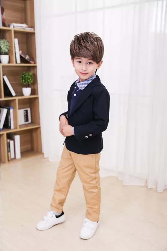 Quần áo học sinh mẫu giáo quần áo lớp tiểu học nam nữ phù hợp với Anh quần áo mùa xuân và mùa thu - Đồng phục trường học / tùy chỉnh thực hiện đồng phục mầm non đẹp