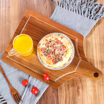 Fu Jincui Japanese acacia wood pizza board Solid wood antibacterial and mildew-proof household kitchen non-occupying board knife board Cutting fruit board
